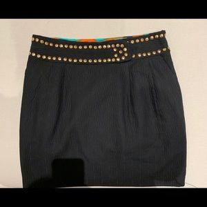 Milly Quilted gold studded skirt